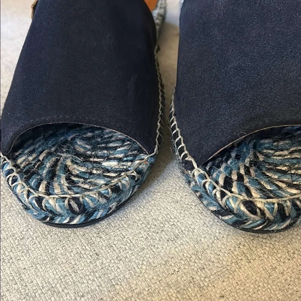 Toni Pons Navy Suede Rita Espadrille Slides Women’s Size 6.5